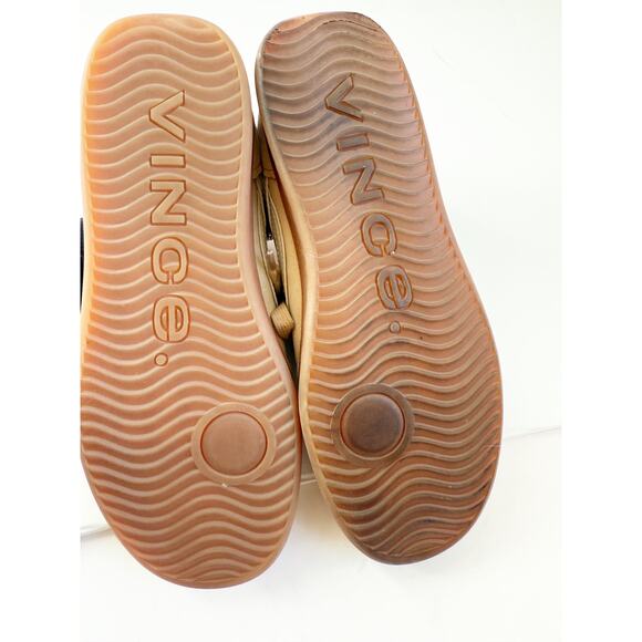 Vince Oasis Mixed Leather Retro Sneakers Size 9 Tan - Picture 7 of 7